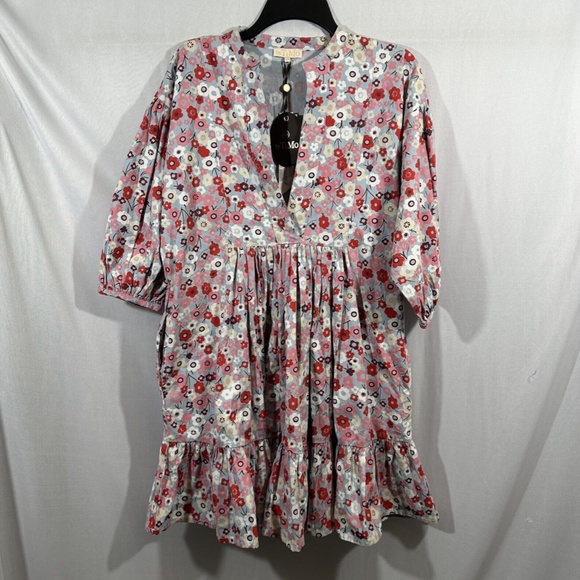 NWT $335 byTiMo [ XS ] Structured Cotton‎ Shift Dress in Flower Garden RARE - Picture 6 of 16
